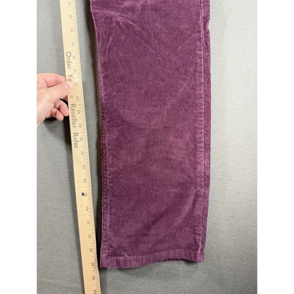 Levi's 511 Corduroy Pants Mens 36x30 Velvet Burgundy Slim Fit Stretch